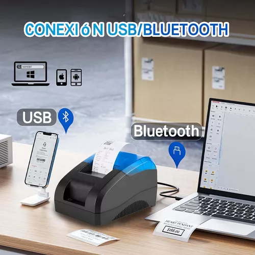 Impresora Térmica Tickets Pequeños De 58 Mm Usb Y Bluetooth