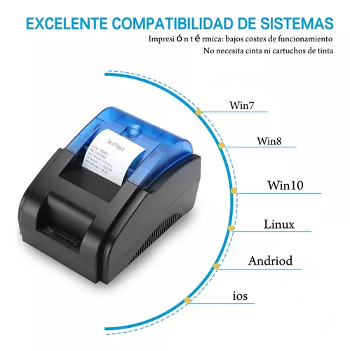 Impresora Térmica Tickets Pequeños De 58 Mm Usb Y Bluetooth