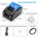 Impresora Térmica Tickets Pequeños De 58 Mm Usb Y Bluetooth