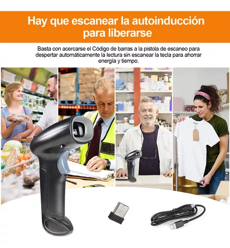Lector De Código De Barras2.4g Lector Qr 1d/2d Inalámbrico