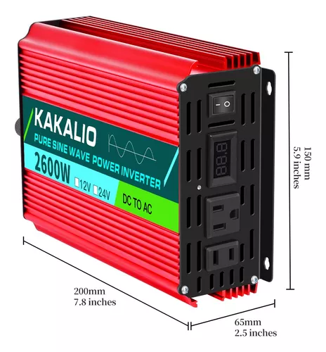 Inversor De Onda Sinusoidal Pura 2600w 12v/110v