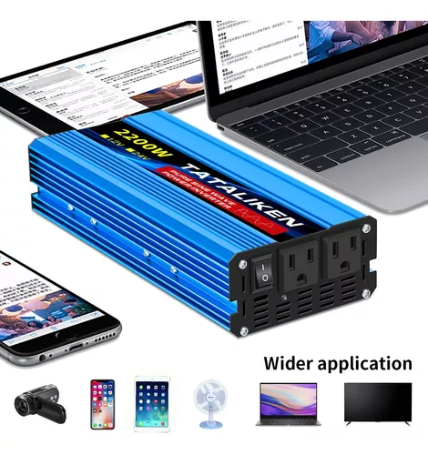Inversor De Onda Sinusoidal Pura 12v/110v 2200w Para Coches