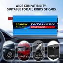 Inversor De Onda Sinusoidal Pura 12v/110v 2200w Para Coches