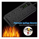 Multicontactos Usb 2500w,2m Cable 8 Salidas+3 Usb+1 Tipo C