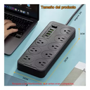 Multicontactos Usb 2500w,2m Cable 8 Salidas+3 Usb+1 Tipo C