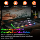 Kuiiyer Teclado Mecánico Para Juegos, E310 Teclado Gamer Con Cable