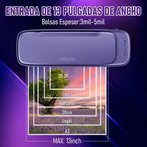 Laminadora Enmicadora De 13 Pulgadas Térmica/frío/foil Para Tamaño Ca