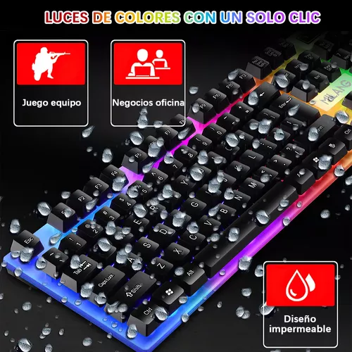 Kit Teclado Mouse Game Profesional Alfombrilla De Ratón Usb
