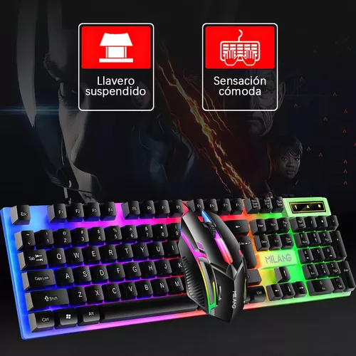 Kit Teclado Mouse Game Profesional Alfombrilla De Ratón Usb