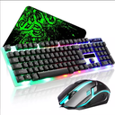 Kit Teclado Mouse Game Profesional Alfombrilla De Ratón Usb