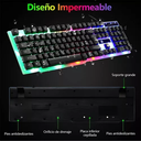 Kit Teclado Mouse Game Profesional Alfombrilla De Ratón Usb
