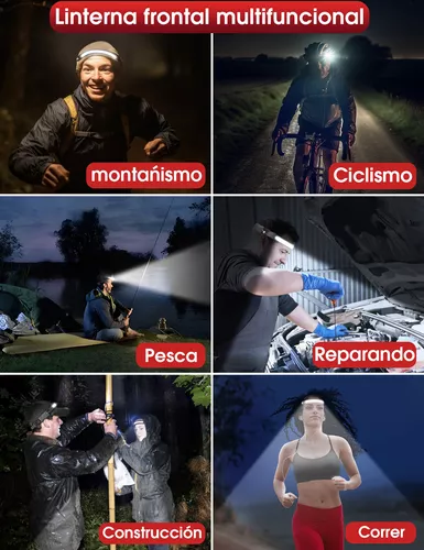 Lámpara De Cabeza Con Sensor Impermeable Recargable