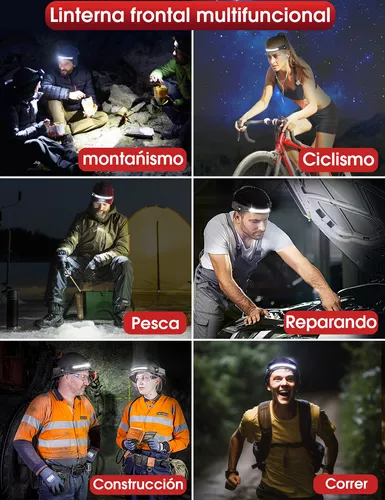 Lámpara De Cabeza Con Sensor Impermeable Recargable
