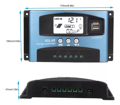 Controlador De Carga Solar 12v/24v 100a Mppt