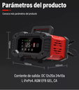 20a 12v 24v Cargador Inteligente Batería Rápido Agm Lifepo4