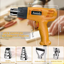 Pistola De Calor De 2000w Temperatura Regulable 4 Boquillas