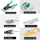 Probador De Red De Cables Kit Herramientas Red Rj11/12 Rj45