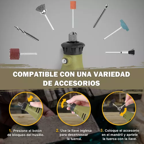 Mini Taladro Mototool Esmeril Con Accesorios Edoevom 135w