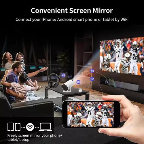 Proyector mini FIJ Android WIFI Projector HY300 8000lm blanco 127V