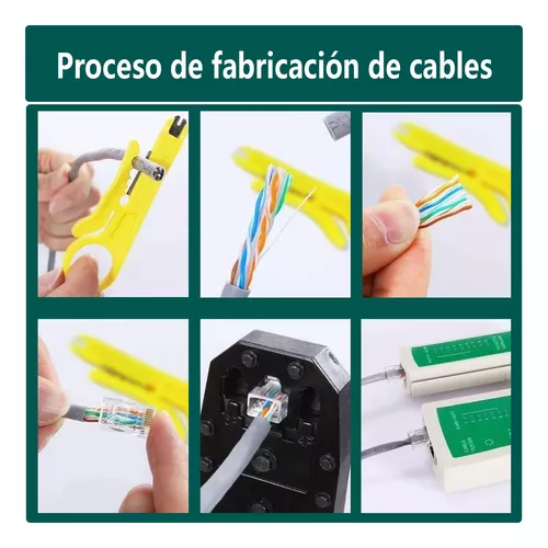Probador De Red De Cables Kit Herramientas Red Rj11/12 Rj45