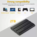 Externo Disco Duro Ssd 2tb 2000gb Sólido Mini Portátil Vrcow