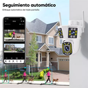 4k Cámara De Vigilancia Exterior Wifi Tres Pantallas Zoom 5x