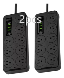 [YYOI00027] Multicontactos Usb 2500w,2m Cable 8 Salidas+3 Usb+1 Tipo C