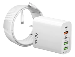 [YYOI00029] 65w 5 En 1 Carga Rápida Cable Tipo C + Cargador 1.5m Pd20w